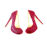 Fashion Trendy Premier Women Rhinestone High Heel Earrings For Women / AZERFH235-GFU-SH