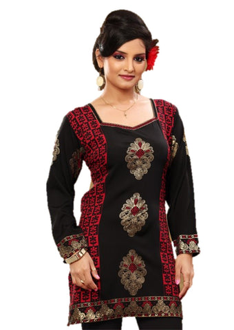 Indian Tunic Top Womens / Kurti Printed Blouse tops - AZDKJD-60B