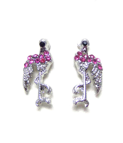 Premier Electro Plating Crystal Flamingo Stud Earring / AZERFH264-SPI