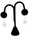 Cross : Antique Silver Dangle Fish Hook Cross Earrings For Women/AZAELJ006-ASL