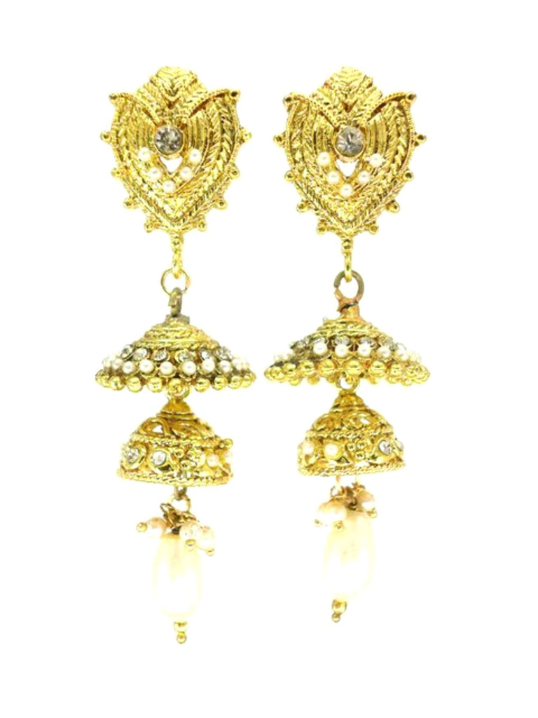 Buy Cute Real Pearl Design One Gram Gold muthu Earrings Design for Girls