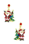 Merry Christmas Earrings / AZERFH133-GMU-CHR