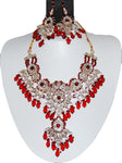 Bollywood Style Indian Imitation Necklace Set / AZBWBR013-GMR