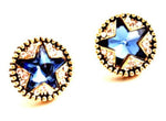 Vintage Rhinestone Five-pointed Star Stud Earrings For Women / AZERTEA04-AGB