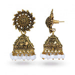 Imitation Antique Gold Oxidized Zhumki Earring For Women / AZINOXE26-AGW