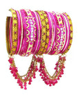 Fashion Bollywood Style Indian Metal Bangles for Women / AZBGDL102-2-04