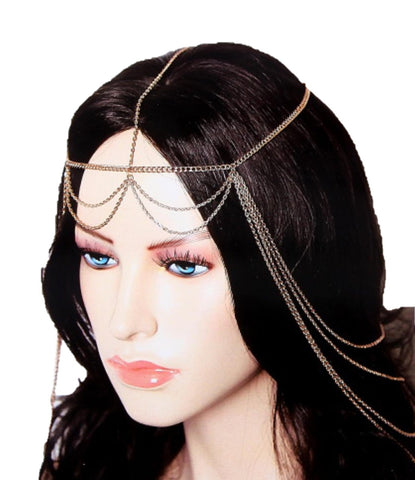 Arras Creations Fashoin Trendy Head Chain - Color: Gold / AZFJHP070-GLD