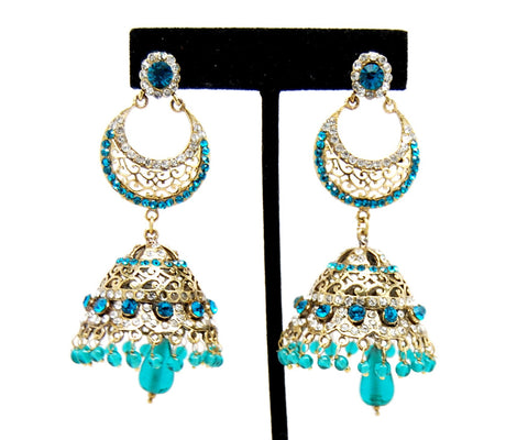 Imitation Designer Victorian Zhumka Bollywood Earring / AZERVE4006-GBL
