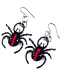 Fashion Halloween Spider Dangle Fish Hook Earrings For Women / AZERHE145-HBR
