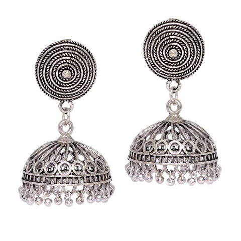 Indian Bollywood Antique Oxidized Party Wear Gorgeous Jhumki Jhumka Earrings For Women / AZINOZE55-ASL