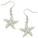 Sea Life / Starfish Dangles Fish Hook Earring / AZERSEA561-SCL