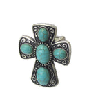 Trendy Fashion Christian Religious Cross Stretch Ring For Men and Women / AZRICR545-BST