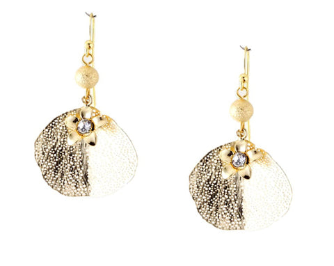 Fashion Trendy Leaf Dangle Earrings for Women / AZERFH204-GCL