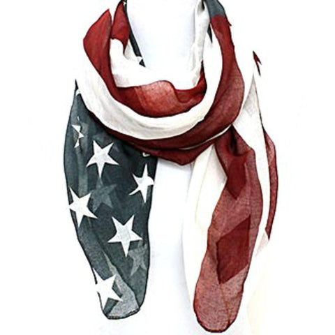 USA Flag Polyester Pareo/ Spring Scarf / AZMISC004-GBR-PAT