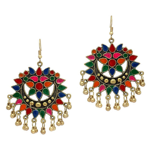 Fashion Bollywood Oxidized Traditional Afghani Earrings for Women / AZINOA734-AGM