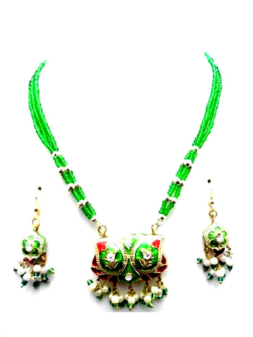 Arras Creations Authentic Designer Indian Lac/Rajasthani Style Jewelry Set for Women