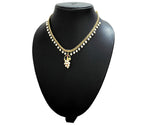 Imitation Traditional Kolhapuri Necklace - Delicate Drakash Moti Haar for Women / AZMKN1044-GLD