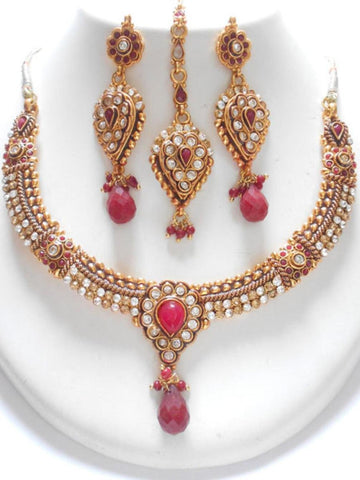 Arras Creations Designer Imitation Necklace Set for Women / AZINDN017-GPI