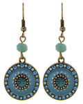 Burnished Gold Round Dangle Earring / AZERFH807-ATM