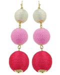Fashion Trendy Thread Ball Dangle Earrings for Women / AZERPP989-GMP