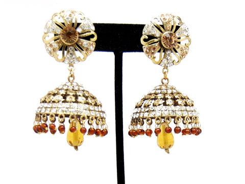 Imitation Designer Victorian Zhumka Bollywood Earring / AZERVE4008-GLD