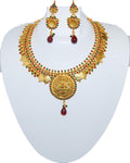 Indian Traditional Imitation Laxshmi Har/Temple Coin Jewelry for Women / AZINLH010-GRG