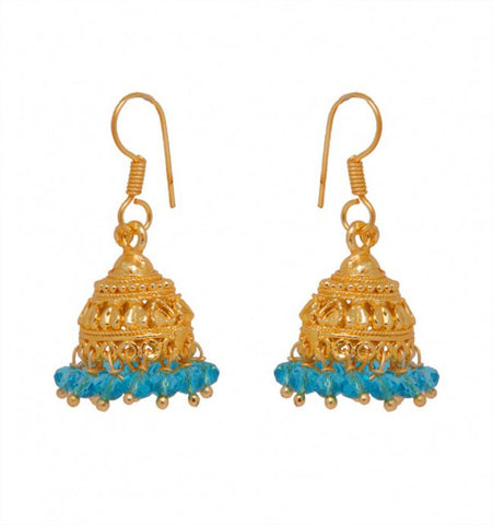 Exclusive Imitation High Finish Gold Plated Jhumka Design Earring / AZIEGT201-GBL