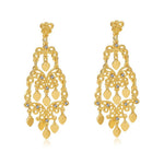 Exclusive Vintage Imitated Crystal Indian Drop Earrings / AZIEGT003-GLD