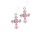 Trendy Fashion Austrian Crystal Cross Earrings For Women / AZERCR022-SPI