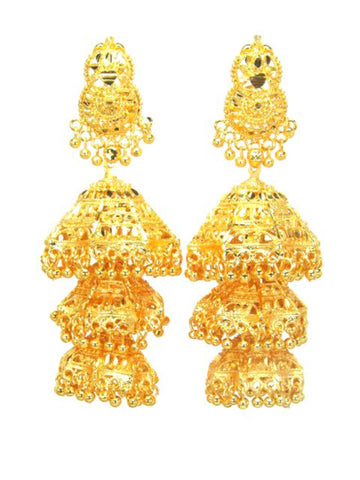 Exclusive Imitation High Finish Gold Plated Earrings / AZIEGT543-GLD