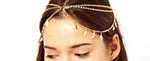 Fashion Trendy Belly Dancing Tribal Crystal Leafy Head Chain for Women / AZFJHP0100-GCL Gold