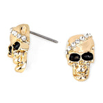 Halloween Skull Stud Earrings / AZERFH011-GCL-HAL