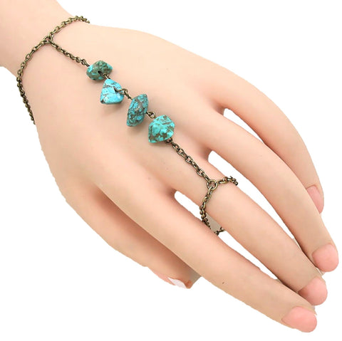 New Vrindavan Wedding Crystal Finger Ring Bracelets Gold Boho Rhinestone  Hand Chain Slave Hand Harness Bracelet Accessories for Women and Girls
