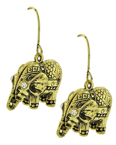 Elephant Dangle Earrings / AZERFH311-AGL