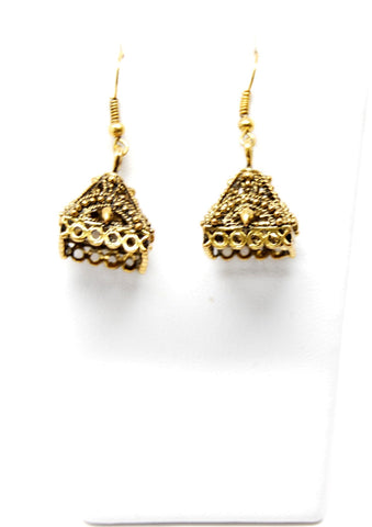 Trendy Fashion Tibetan Antique Hollow Carved Dangle Earring Set / AZERVI024-AGL