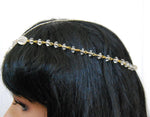 Head Chain - Gold Silver tone with clear bead
