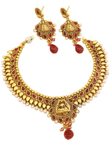 Authentic Indian Traditional Imitation Gold Tone Jewelry for Women / AZINGT302-GRD