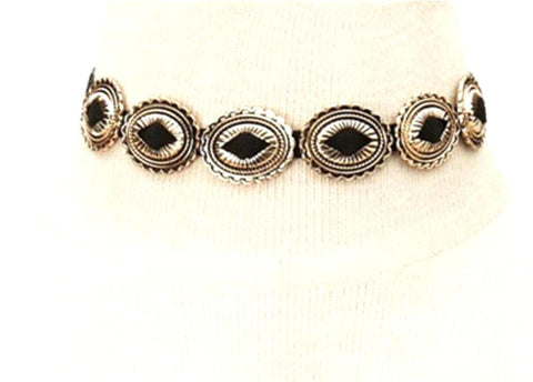 Arras Creations Fashion Vintage Bohemia Victorian Black Collar Necklace for Women / AZFJCKA03