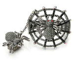 Arras Creations Fashion Trendy Hand Chain/Slave Bracelet/Bracelet & Ring Set for Women /AZFJSB031-BLK