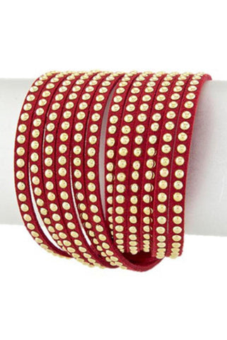 Fashion Trendy Studded Shred Bracelet For Women / AZBRLB003-SRD