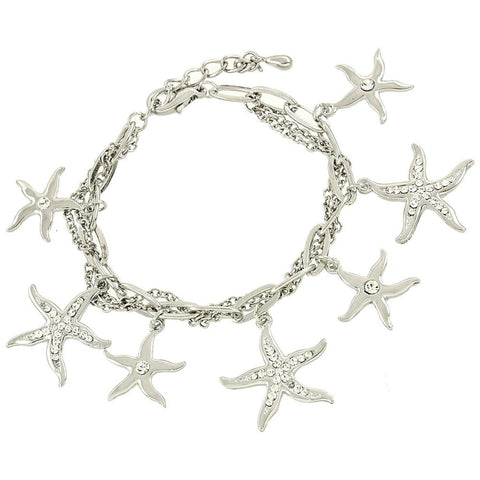 Sea Life / Starfish Charm Bracelet / AZBRSEA192-ASL