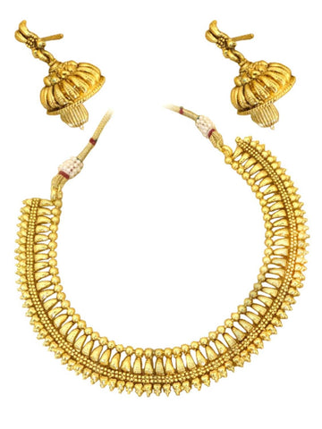 Authentic Indian Traditional Imitation Gold Tone Jewelry for Women / AZINGT003-GLD