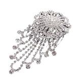 CRYSTAL FLOWER PAVE HAIR COMB / AZHARC101-SCL