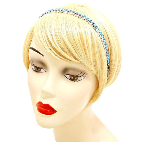 Crystal Rhinestone Elastic Headband/Hair Accessory For Women / AZFJHB648-SBL