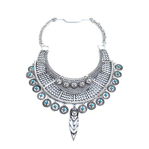 Arras Creations Fashion Trendy Bohemian Choker Tassel Coin Necklace for Women / AZBTBN030-AST