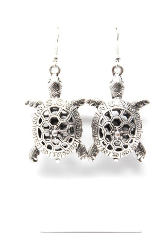 Trendy Fashion Tibetan Silver Turtle Earring Set / AZERVI015-ASL