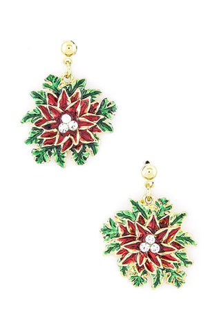 Holiday Floral Earrings / AZERFH123-GMU-CHR