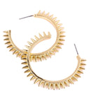 Gold Color Metal Earrings / AZERFH074-GLD
