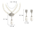Arras Creations Fashion Simulated Pearl Necklace Set for Women / AZFJNS130-SWH