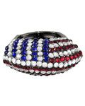 Independence Day / American Flag / Usa Stretch Ring : Color: Hematite Tone